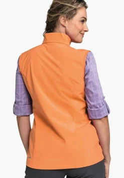 WOMEN SCHÖFFEL <Softshell vest in purist design orange