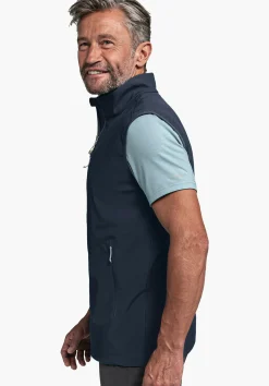 MEN SCHÖFFEL <Softshell vest in purist design grün