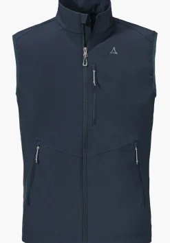 MEN SCHÖFFEL <Softshell vest in purist design grün