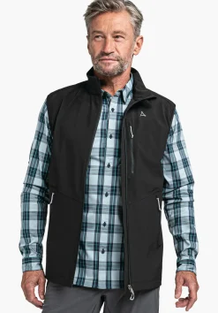 MEN SCHÖFFEL Trek & Hike<Softshell vest in purist design grün