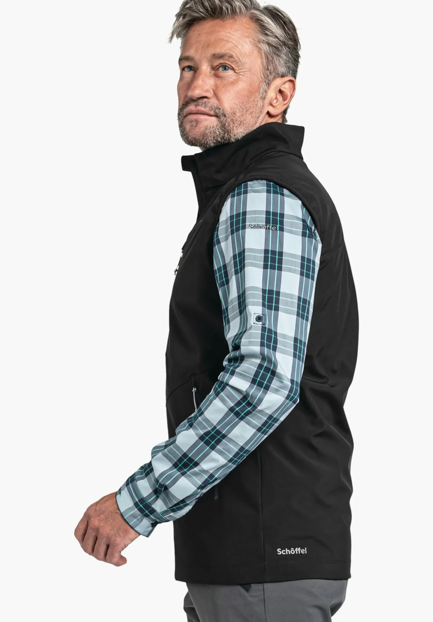 MEN SCHÖFFEL Trek & Hike<Softshell vest in purist design grün