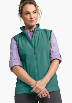 WOMEN SCHÖFFEL <Softshell vest in purist design orange
