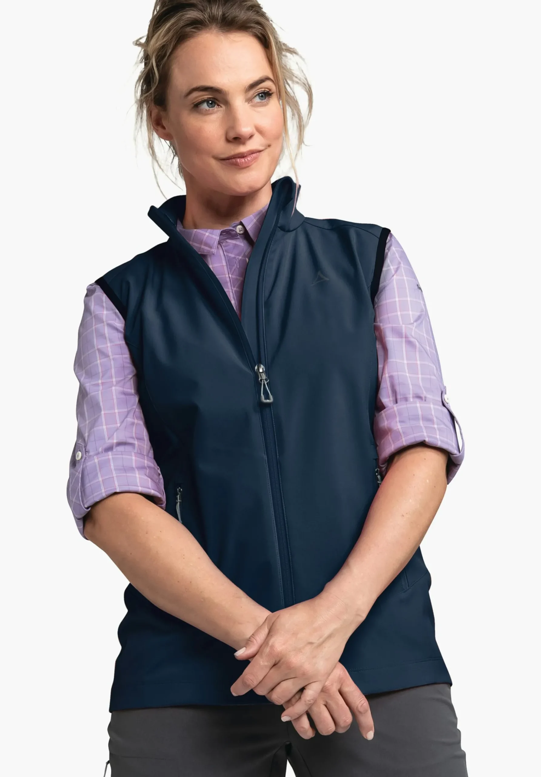 WOMEN SCHÖFFEL <Softshell vest in purist design orange