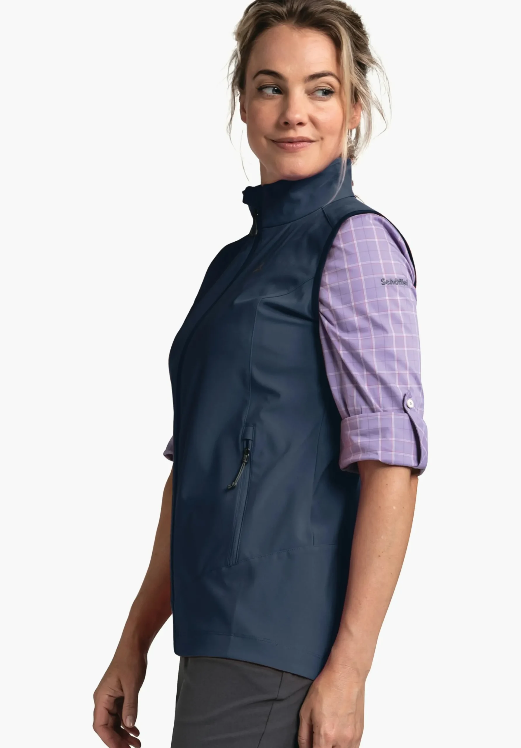 WOMEN SCHÖFFEL <Softshell vest in purist design orange