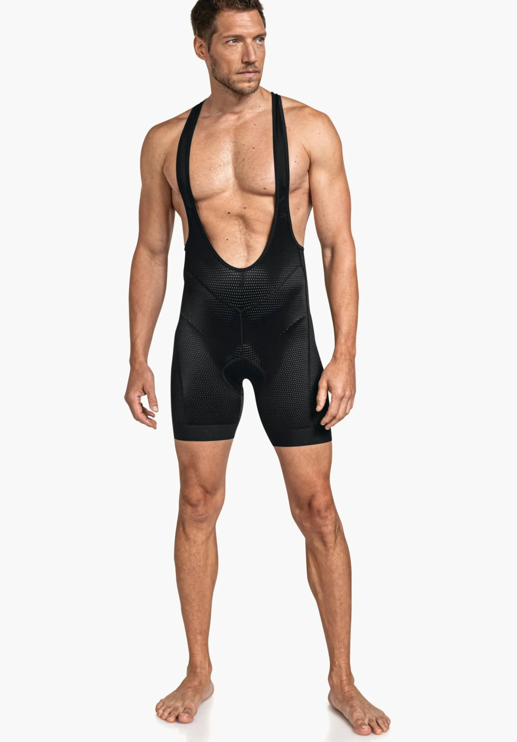 MEN SCHÖFFEL Bike|Inner Pants<Sporty cycling inner pants with suspenders black