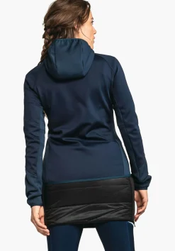 WOMEN SCHÖFFEL <Sporty fleece hoody in material mix red