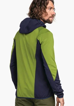 MEN SCHÖFFEL Trek & Hike<Sporty fleece hoody in material mix orange
