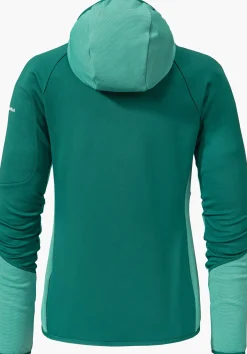 WOMEN SCHÖFFEL Trek & Hike<Sporty fleece hoody in material mix red