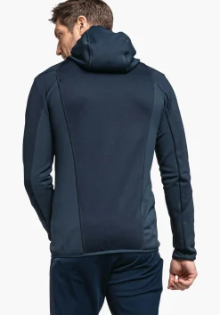 MEN SCHÖFFEL Trek & Hike<Sporty fleece hoody in material mix orange