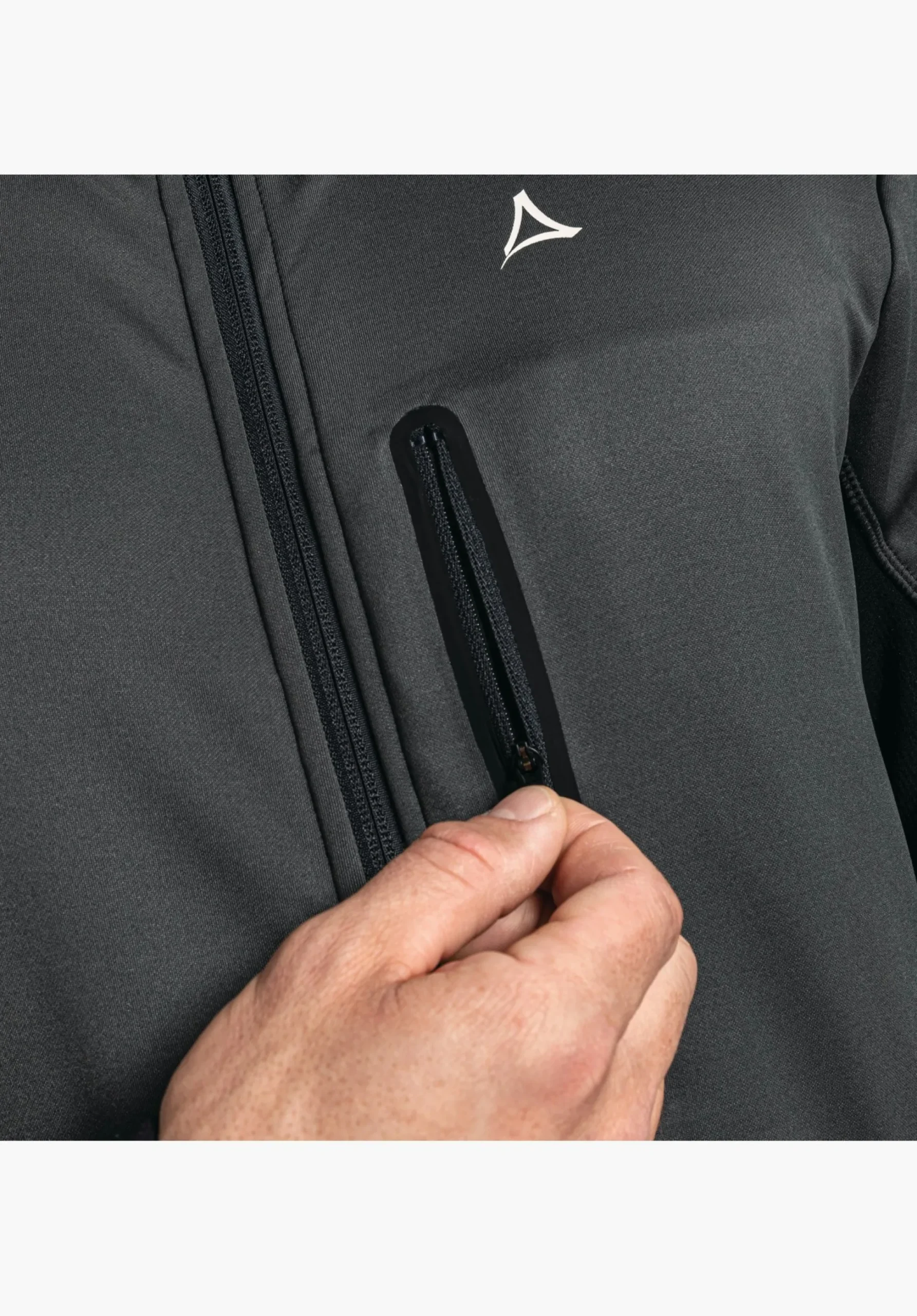 MEN SCHÖFFEL Trek & Hike<Sporty fleece hoody in material mix orange