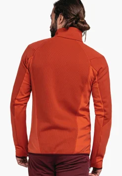 MEN SCHÖFFEL Trek & Hike<Sporty fleece jacket in material mix blue