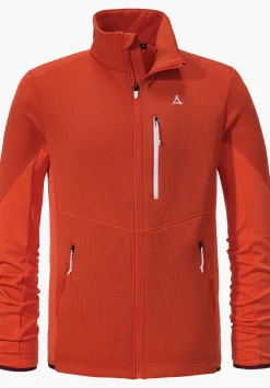 MEN SCHÖFFEL Trek & Hike<Sporty fleece jacket in material mix blue