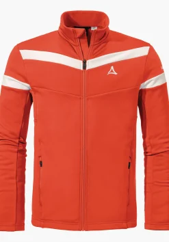 MEN SCHÖFFEL Skiing<Sporty recycled fleece jacket orange