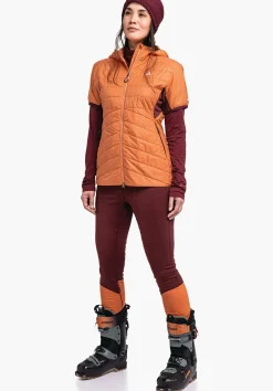 WOMEN SCHÖFFEL Ski Tour|Mountaineering<Sporty vest with recycled padding orange