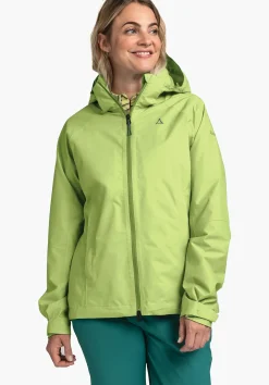 WOMEN SCHÖFFEL Trek & Hike|Outdoor Jackets<Stretchy rain jacket with pack-away bag red