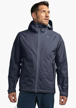 MEN SCHÖFFEL Trek & Hike|Outdoor Jackets<Stretchy rain jacket with pack-away bag orange