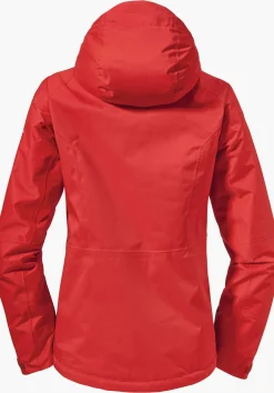 WOMEN SCHÖFFEL Trek & Hike|Outdoor Jackets<Stretchy rain jacket with pack-away bag red