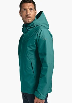 MEN SCHÖFFEL Trek & Hike|Outdoor Jackets<Stretchy rain jacket with pack-away bag orange