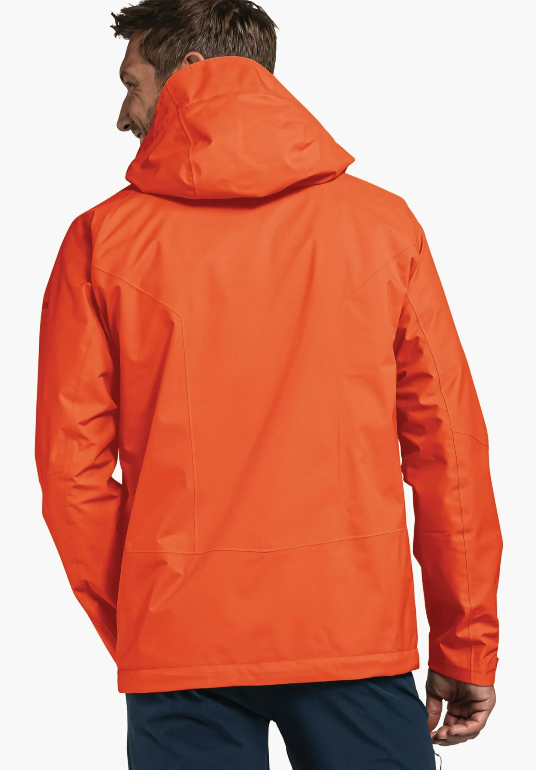 MEN SCHÖFFEL Trek & Hike|Outdoor Jackets<Stretchy rain jacket with pack-away bag orange