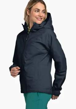 WOMEN SCHÖFFEL Trek & Hike|Outdoor Jackets<Stretchy rain jacket with pack-away bag red