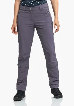 WOMEN SCHÖFFEL Trek & Hike|Pants Zip Off<Strong hiking pants with zip-off function purple