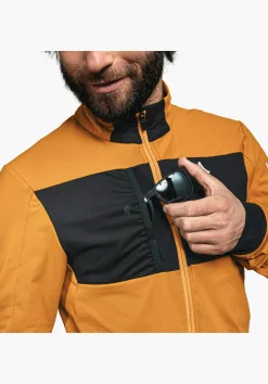 MEN SCHÖFFEL Bike<Technical bike fleece in material mix rot