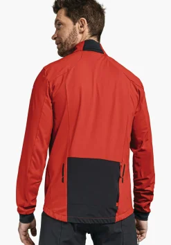 MEN SCHÖFFEL Bike<Technical bike fleece in material mix rot