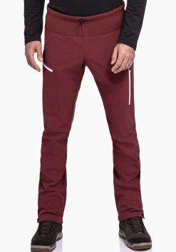 MEN SCHÖFFEL Trek & Hike|Pants Long<Technical softshell hiking pants red