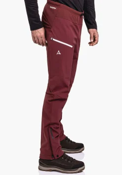 MEN SCHÖFFEL Trek & Hike|Pants Long<Technical softshell hiking pants red
