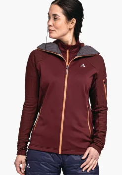 WOMEN SCHÖFFEL Ski Tour|Mountaineering<Technical sporty fleece hoody red