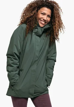 WOMEN SCHÖFFEL Travel/Leisure|Outdoor Jackets<Trendy parka, warms at a touch green
