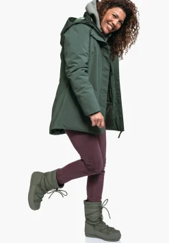 WOMEN SCHÖFFEL Travel/Leisure|Outdoor Jackets<Trendy parka, warms at a touch green