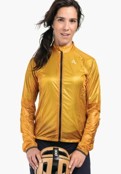 WOMEN SCHÖFFEL Bike<Ultra-light windcheater for any cycle trip gelb