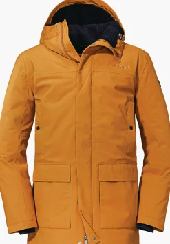 MEN SCHÖFFEL Parka / Coat|Travel/Leisure<Urban winter parka for wet and cold days orange