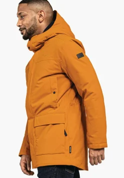 MEN SCHÖFFEL Parka / Coat|Travel/Leisure<Urban winter parka for wet and cold days orange