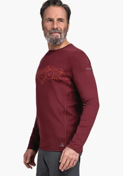 MEN SCHÖFFEL Trek & Hike<Very comfortable to wear longsleeve red
