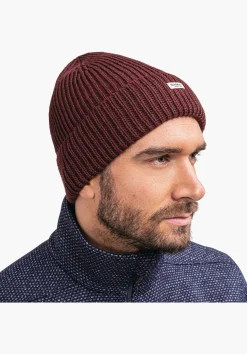 MEN SCHÖFFEL Travel/Leisure<Warm knitted hat with a fleece headband red