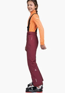 CHILDREN SCHÖFFEL Ski<Warm ski pants with stretchy braces red
