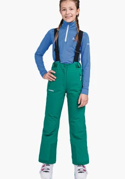 CHILDREN SCHÖFFEL Ski<Warm ski pants with stretchy braces red