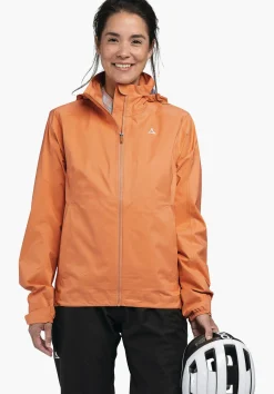 WOMEN SCHÖFFEL Bike<Waterproof & breathable bike jacket orange