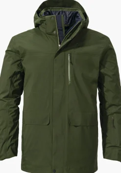 MEN SCHÖFFEL Travel/Leisure|Double Jackets<Waterproof and fashionable 3in1 parka green