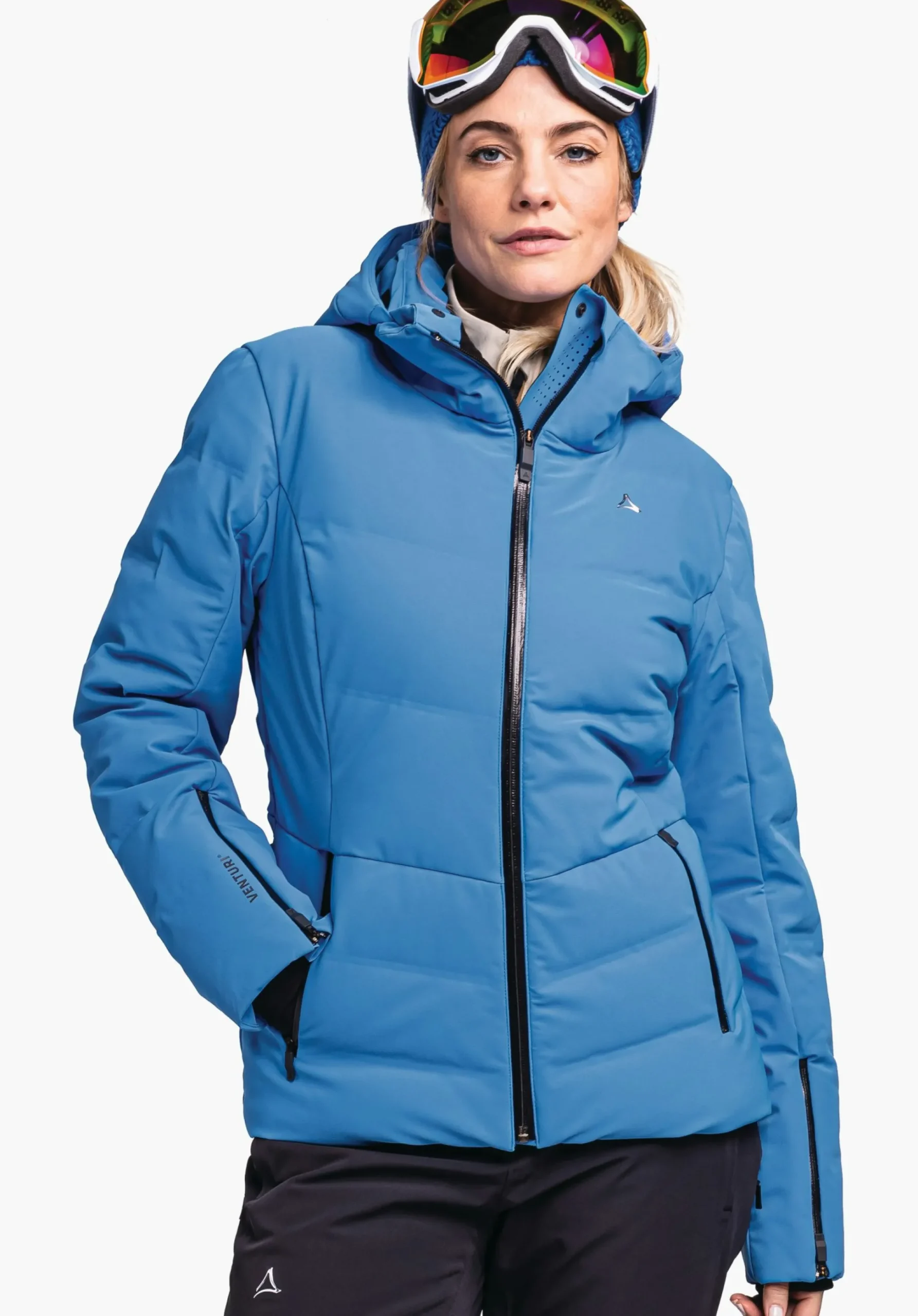 WOMEN SCHÖFFEL Skiing<Waterproof and warm down ski jacket blue