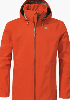 MEN SCHÖFFEL Outdoor Jackets<Waterproof jacket for hiking orange