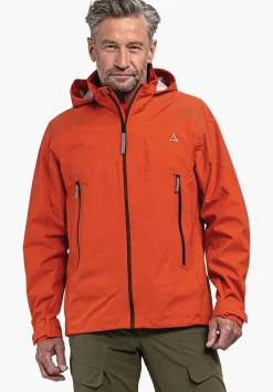 MEN SCHÖFFEL Trek & Hike|Outdoor Jackets<Waterproof robust hardshell jacket orange