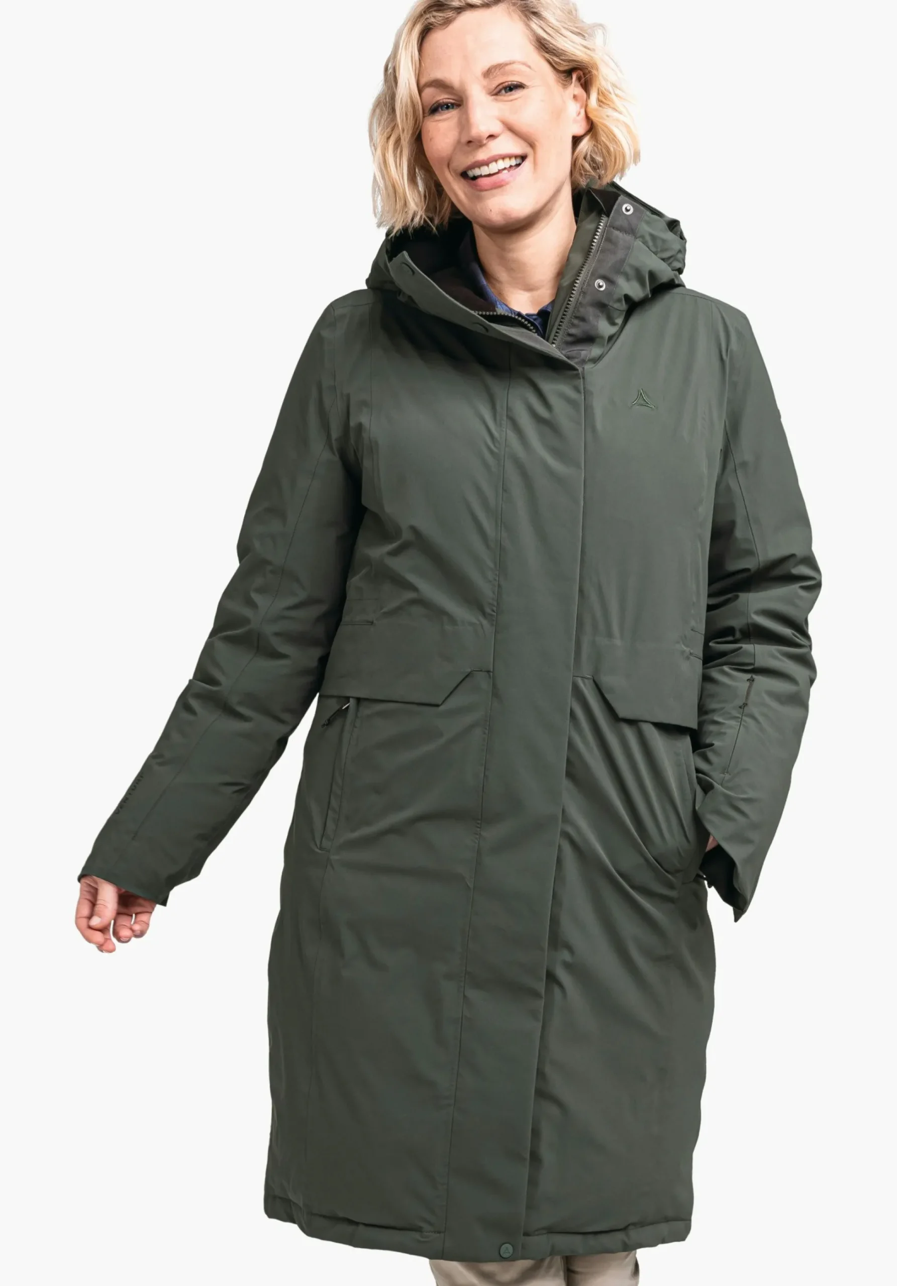 WOMEN SCHÖFFEL Travel/Leisure|Down- / Thermojacket<Waterproof urban down parka green