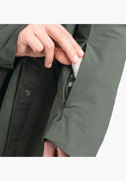 WOMEN SCHÖFFEL Travel/Leisure|Down- / Thermojacket<Waterproof urban down parka green