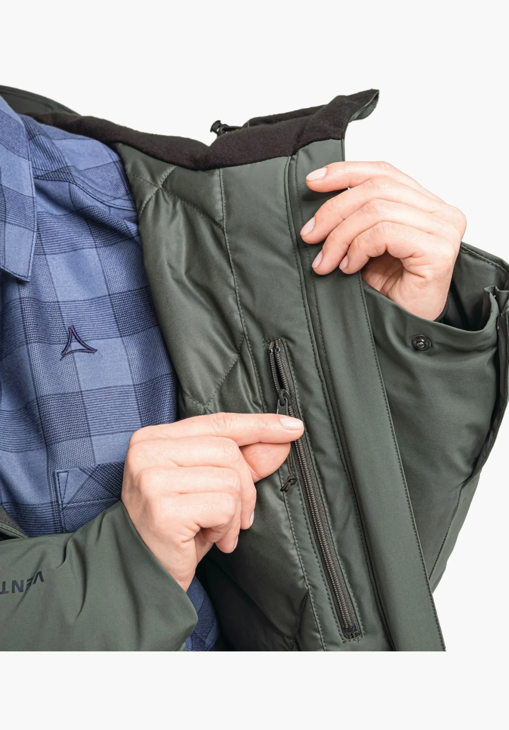 WOMEN SCHÖFFEL Travel/Leisure|Down- / Thermojacket<Waterproof urban down parka green