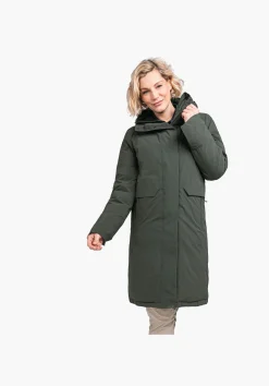 WOMEN SCHÖFFEL Travel/Leisure|Down- / Thermojacket<Waterproof urban down parka green