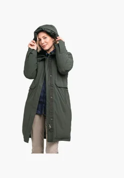 WOMEN SCHÖFFEL Travel/Leisure|Down- / Thermojacket<Waterproof urban down parka green