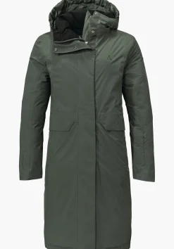 WOMEN SCHÖFFEL Travel/Leisure|Down- / Thermojacket<Waterproof urban down parka green